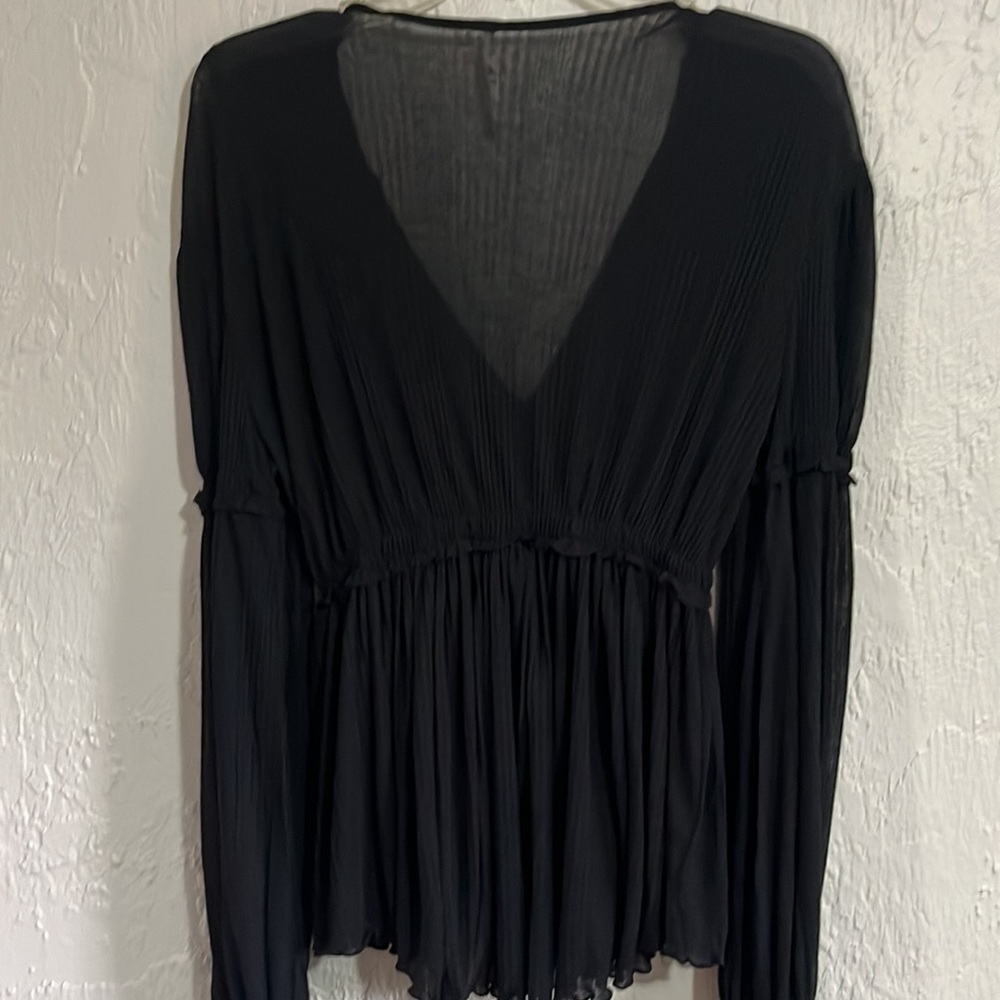 Free People Day Dreaming Balloon Sleeve Top Size S - Picture 10 of 11